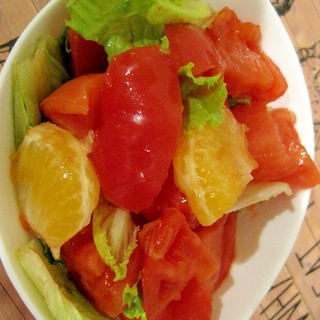夏ミカンとフルーツトマトのサラダ